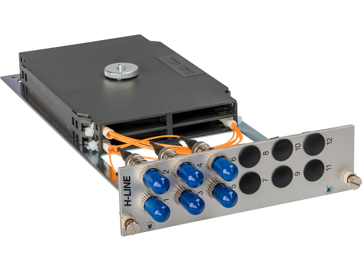 Modul p. supp. 3UH/8UP, 8xST 50/125 - equipée, prêt à jonctionner, H-Line