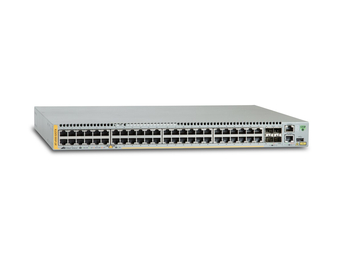 AT-x930-52GTX, 48x10/100/1000T+ - 4x 1000/10'000 SFP, Switch L3+