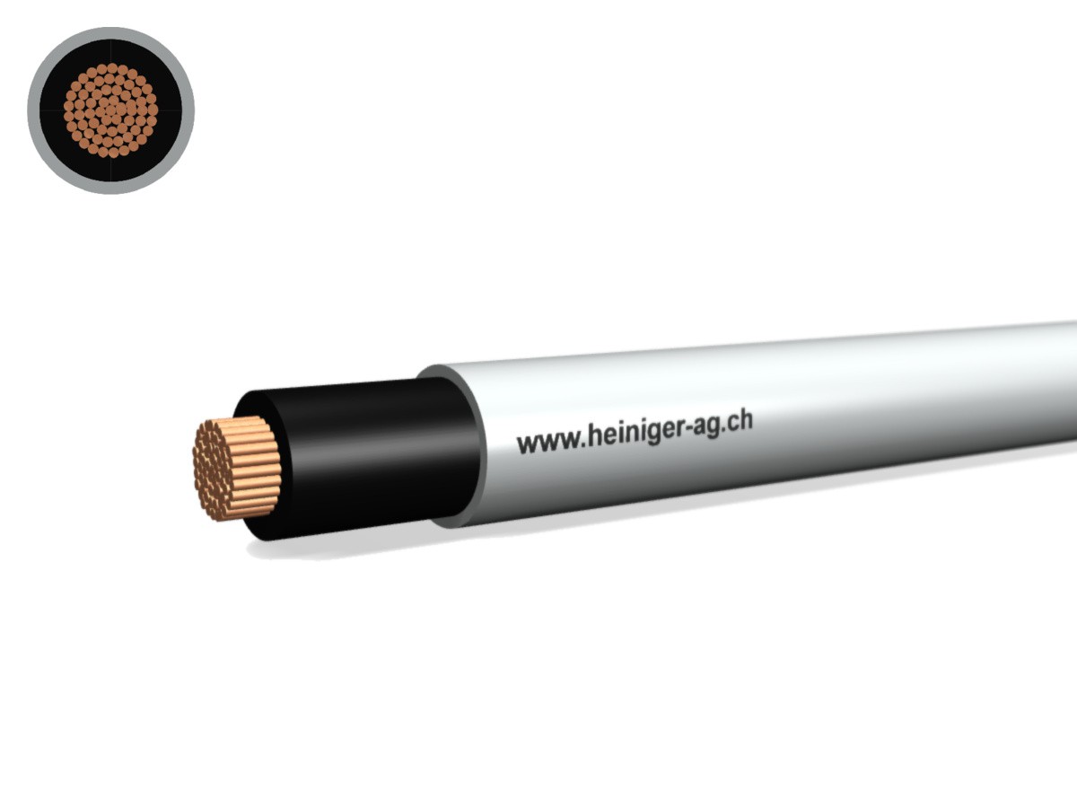 FE0D Kabel Dca hal-frei 1x50 L=sw - flammwidrig hgr 0.6/1kV