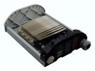 H-BEP jusqu'à 24U, introd. en haut, vide - cond. câble+module fibre, L250xH470xP100