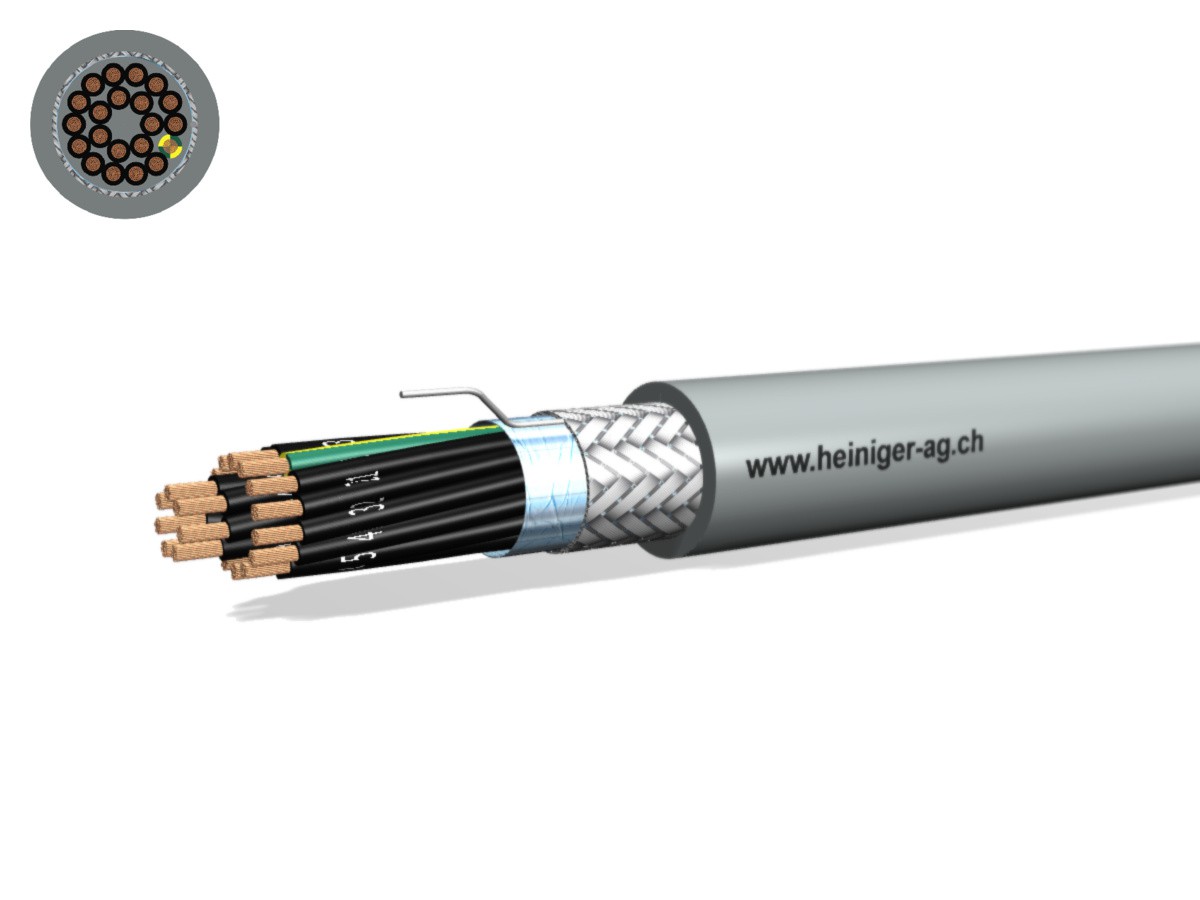 Steuerkabel Cca-flex C 21x1.50 JZ gr - LiH(St)CH hal-frei 0.6/1kV EN 50399