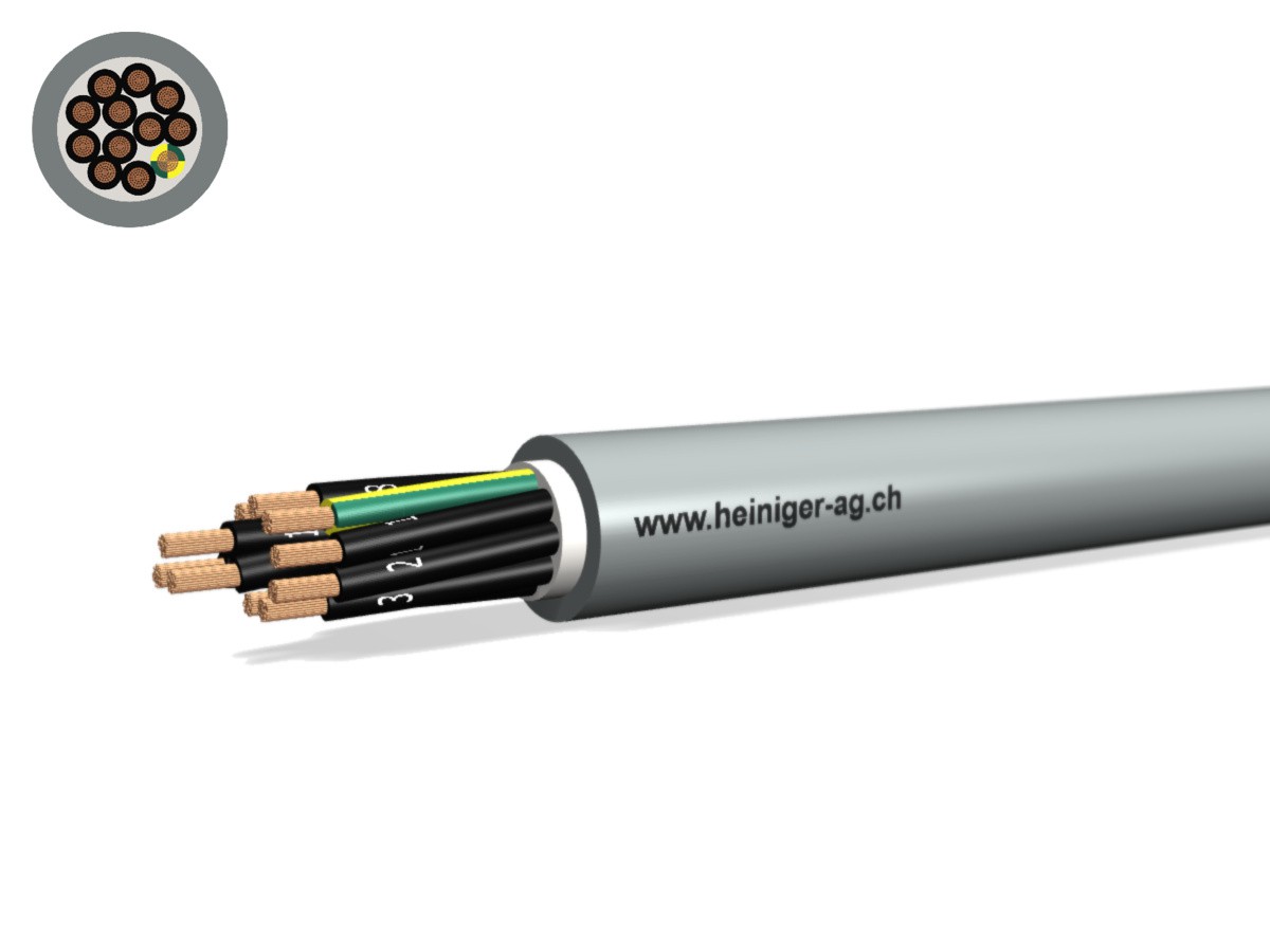 Steuerkabel Cca-flex 12x1.50 JZ gr - LiHH hal-frei 0.6/1kV EN 50399