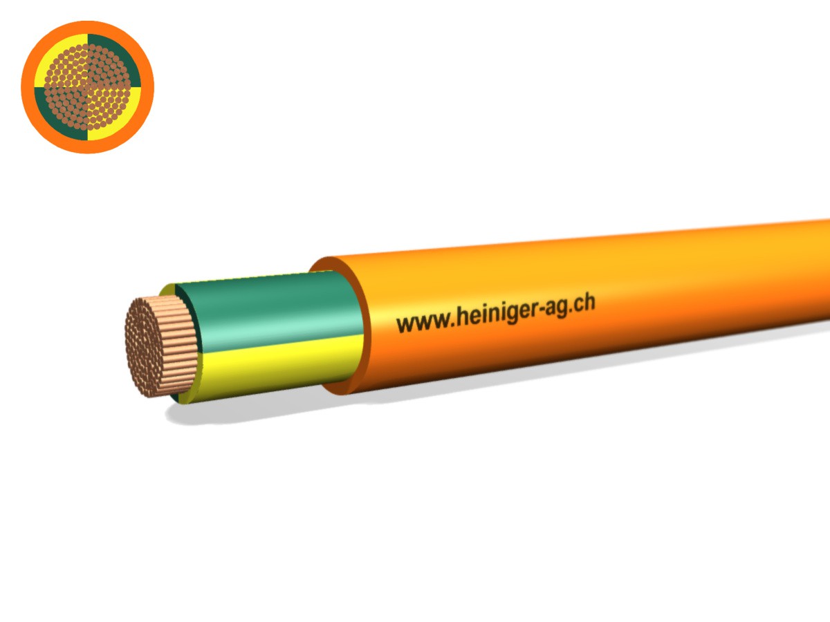 Sicherheitskabel FE180 E30-E60 1x240 PE - PE=ge-gn PYROFIL hal-frei flammwidrig or