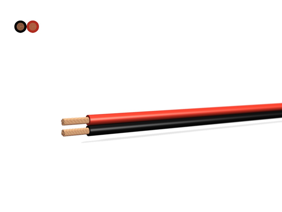 Lautsprecher-Kabel PVC flex 2x0.75 - sw-rt