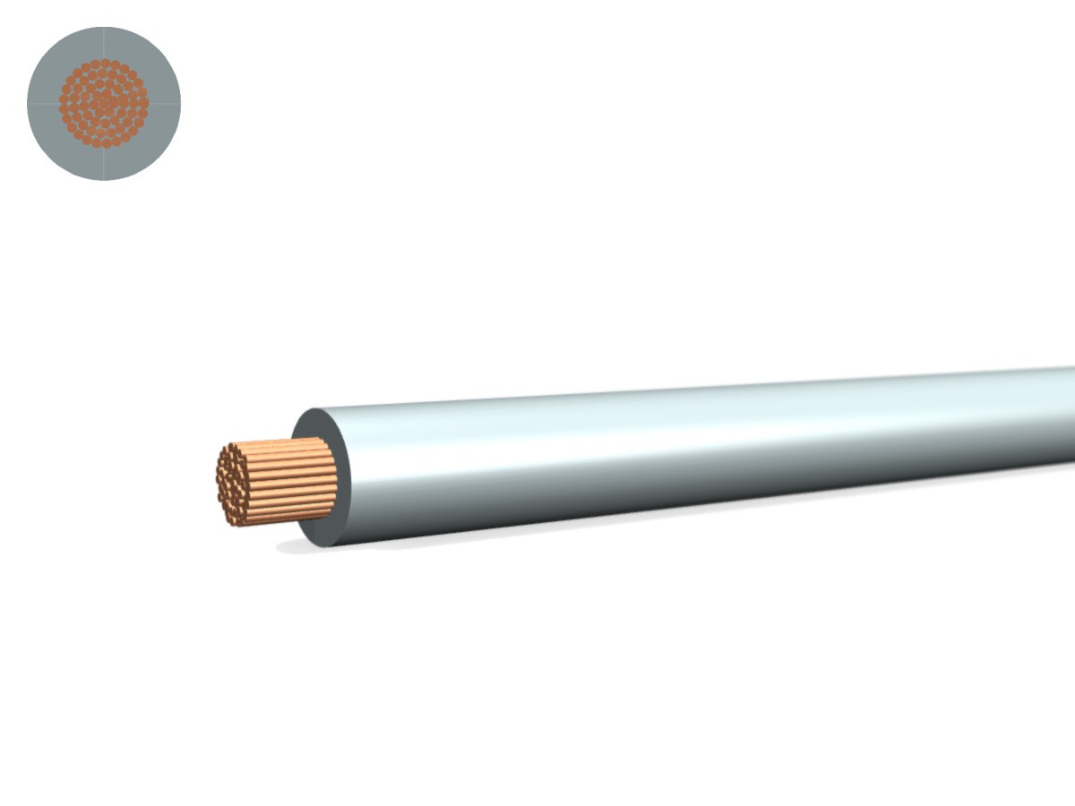 Corde T Eca 10 PVC gris - 450/750V H07V-R