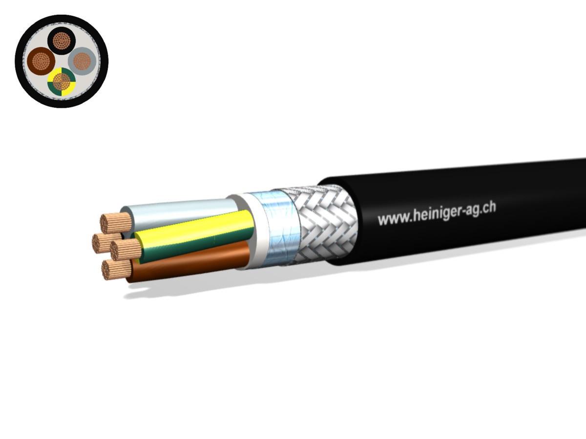 Câble de moteur san-hal flex 4x16 - LPE 2XSLCHK nr 70°C 0.6/1kV HD 308 S2