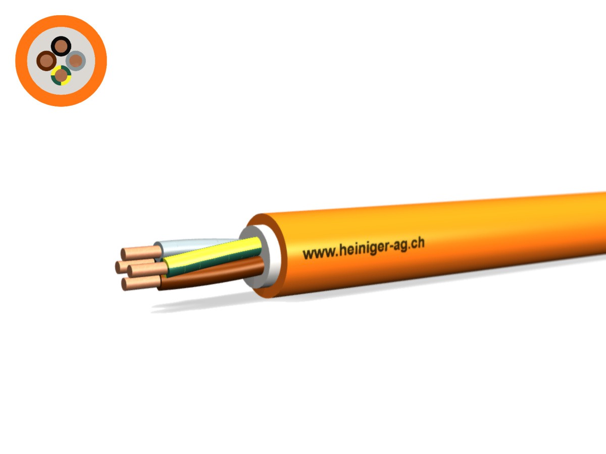 Sicherheitskabel FE180 E30-E60 4x1.50 - LPE PYROFIL hal-frei flammwidrig or