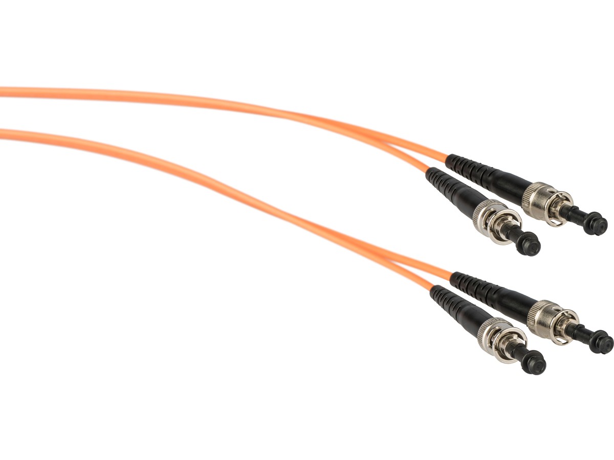 Glasfaser-Patchkabel, ST - ST - 50/125 OM2, duplex, Fig.8, L= 1.0m