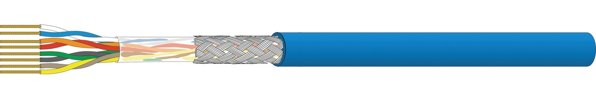 Uninet flex 5502 S/UTP 4x2x0.16 blau - 4P FRNC/LSOH 300MHz Kat.5e, Dca