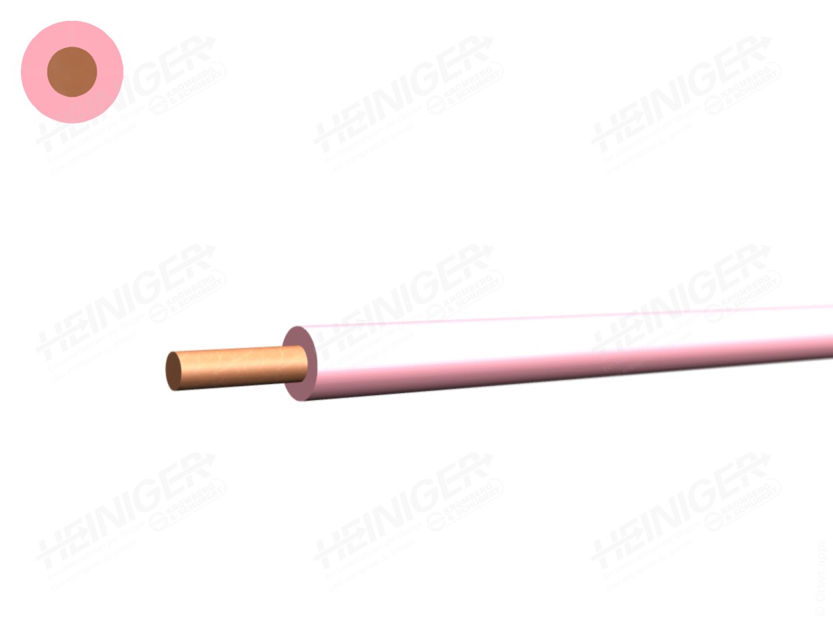 N-Draht Cca hal-frei 1.50 rosa - 450/750V H07Z1-U