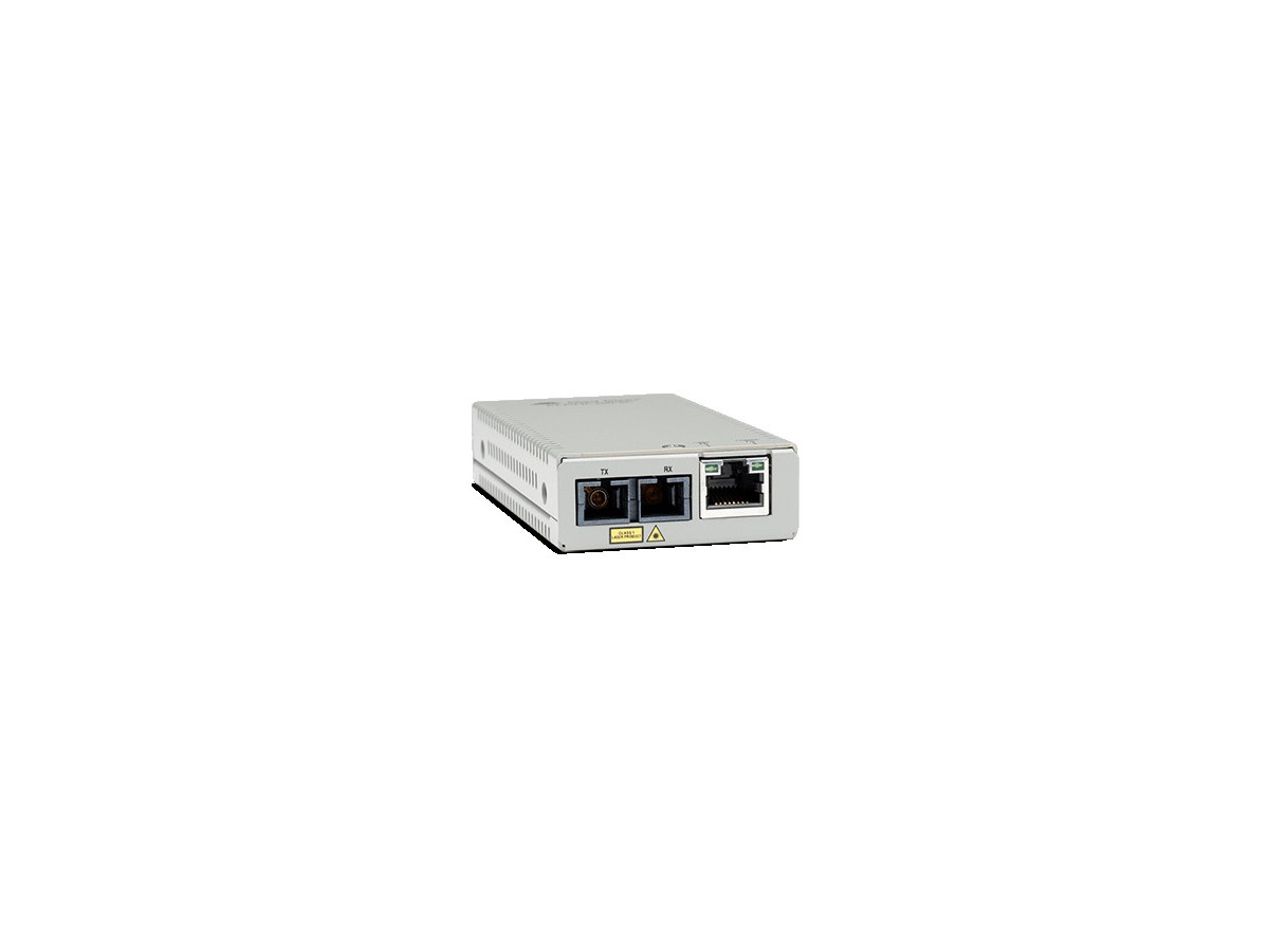 AT-MMC200LX/SC, RJ45 10/100T auf - 100FX SC, SM, bis 20km