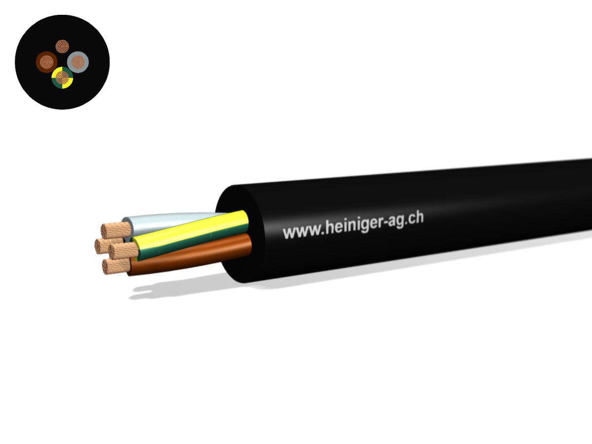 Gdv câble de raccord. Eca 4G10 LPE nr - RAL9005 H07RN-F 450/750V renforcé,AD8