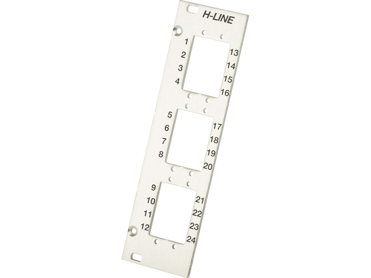 Frontplatte H-Line 6xLC-Quad - 3HE/7TE