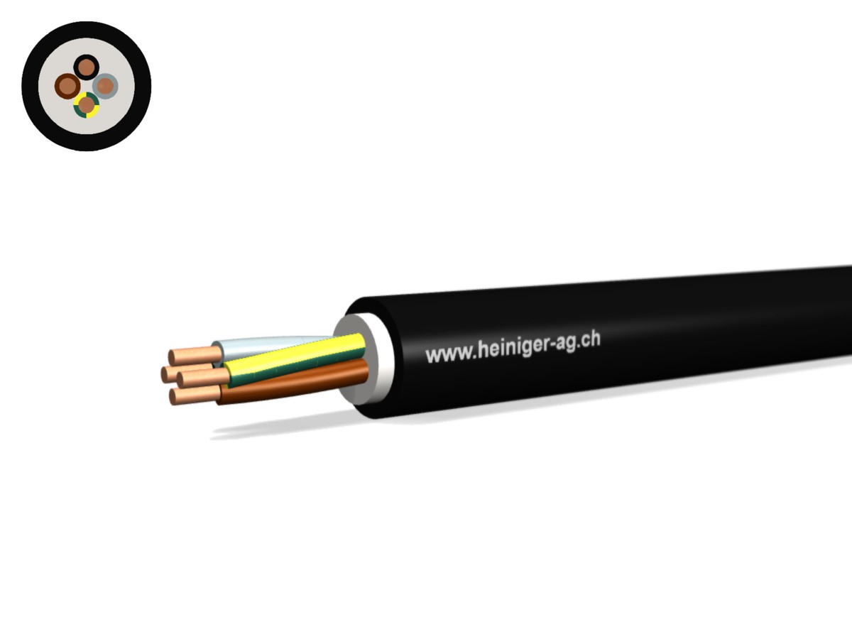 Câble enterré NYY-J Eca 4x1.50 nr - 0.6/1kV