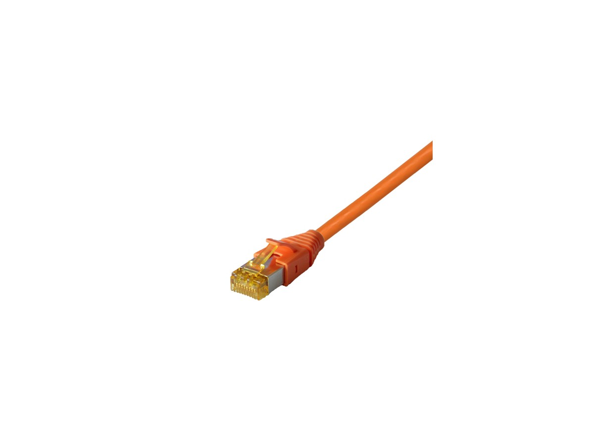Unipatch 4P S/FTP 1:1 RJ45 AMP 0.5m - Cat.6A câble/capot TLP sans-hal orange
