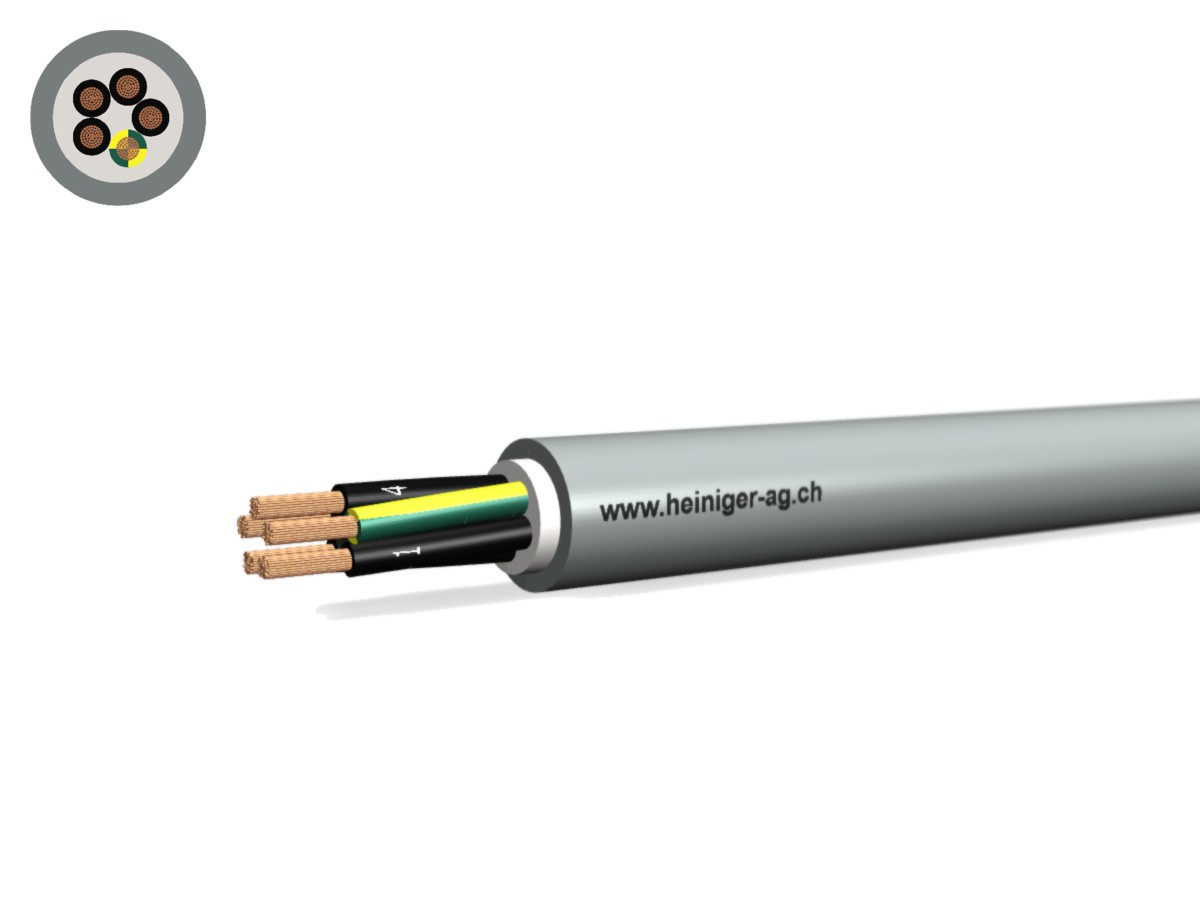 PVC-PUR Kabel 5x0.75 JZ num gr - 300/500V