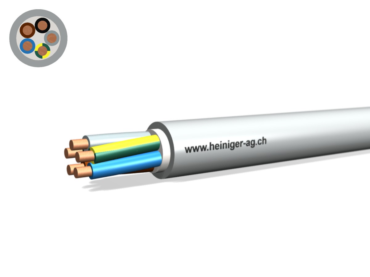 FE05C câble Cca san-hal 5x6 LNPE gr - 0.6/1kV 90°C EN50399