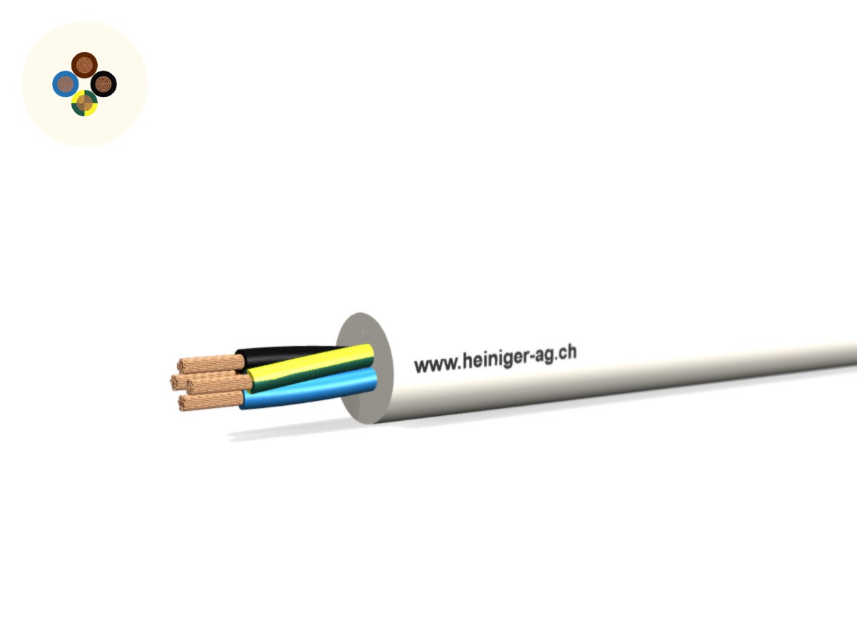 Câble d'appareils Td Eca 4G0.75 LNPE bc - RAL9010 H05VV-F 300/500V HD 308 S2