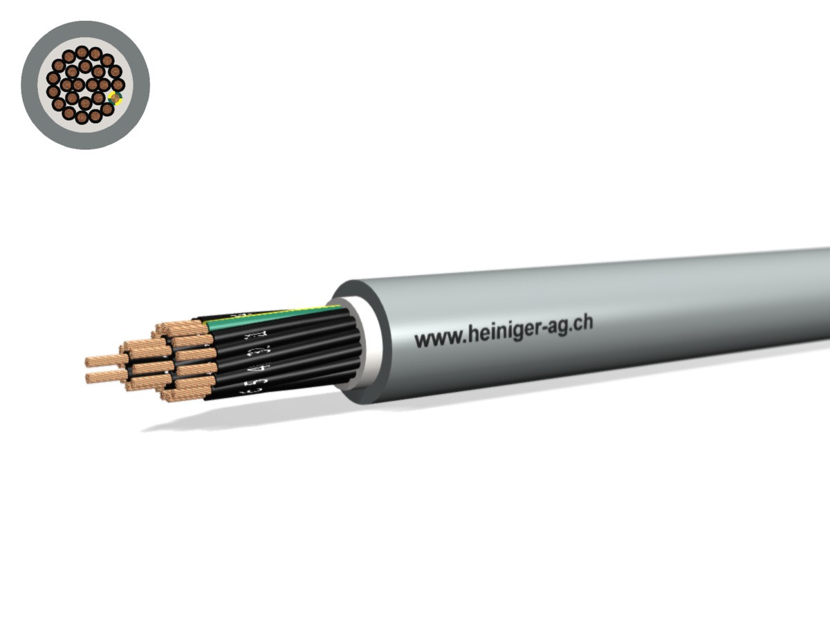 PVC-PUR Kabel 25x0.75 JZ num gr - 300/500V