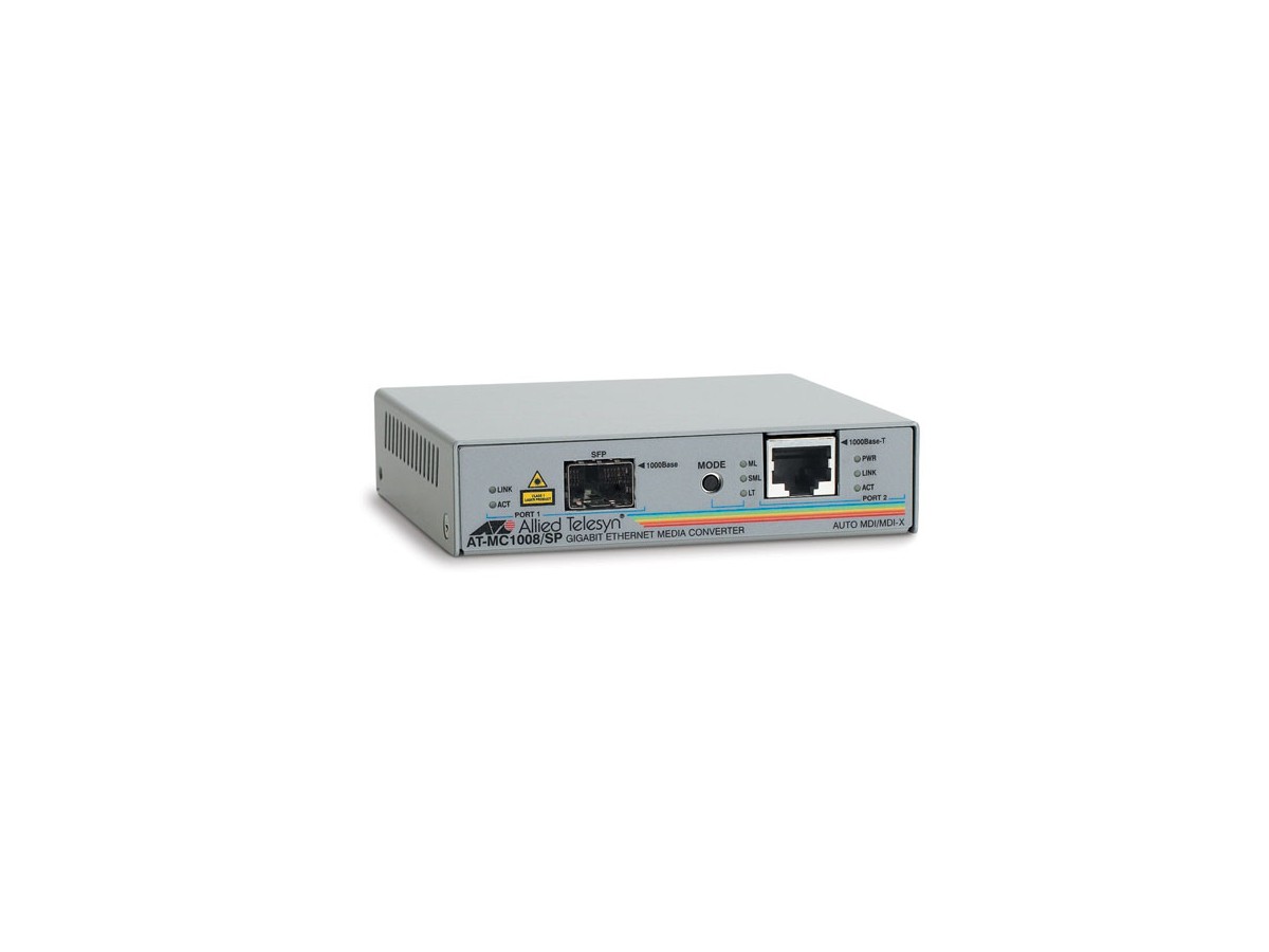 AT-MC1008/SP, 1000T sur SFP - 2 ports convertisseur média