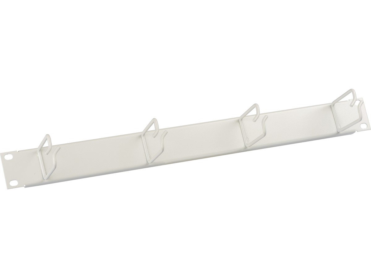 Unilan Rangierpanel 19" 1HE grau RAL7035 - mit 4 Rangierbügel 65mm
