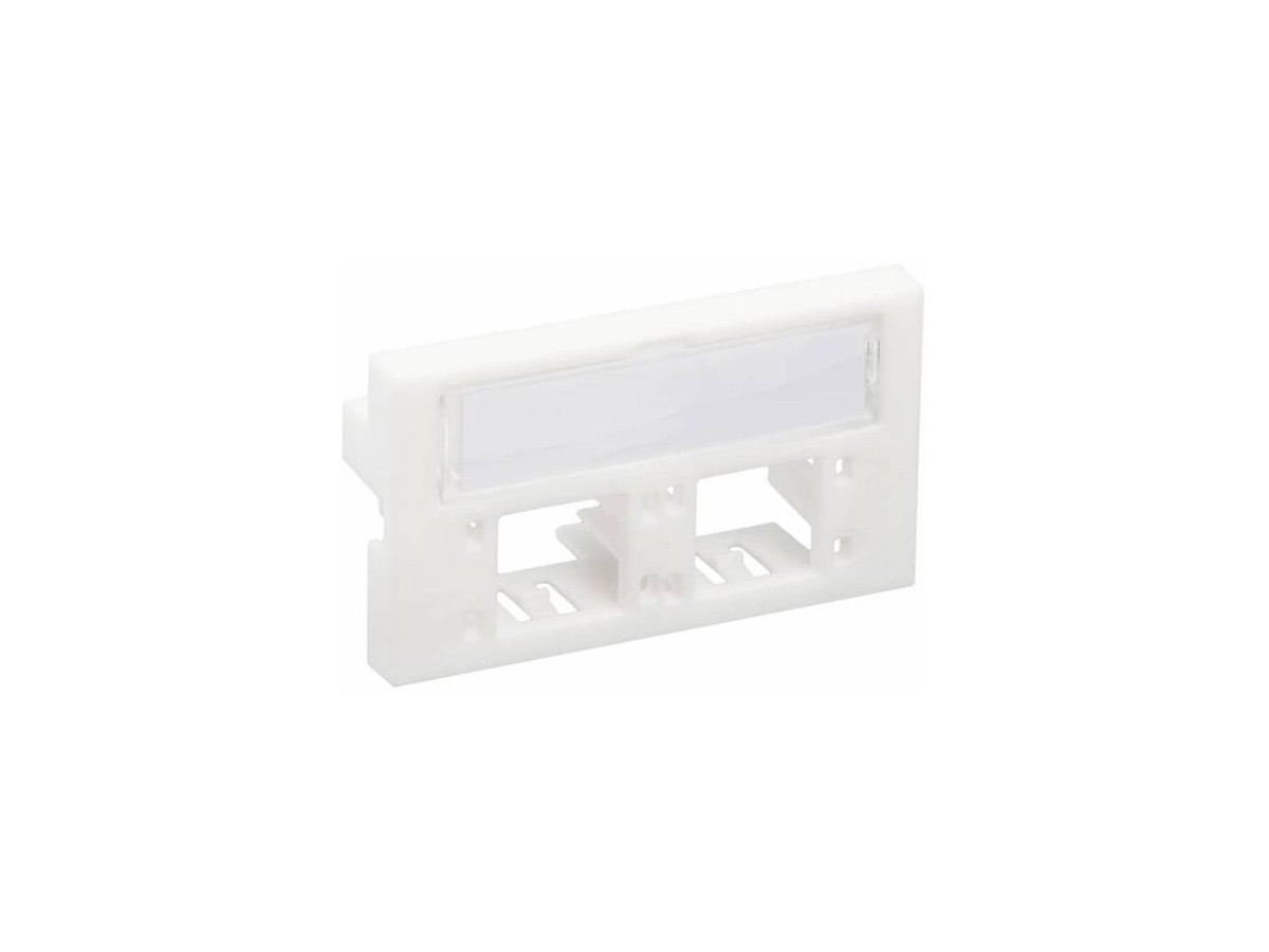 R&M FLF DA-Dose, 2 Port für Kat.6A - weiss, 62x37, leer