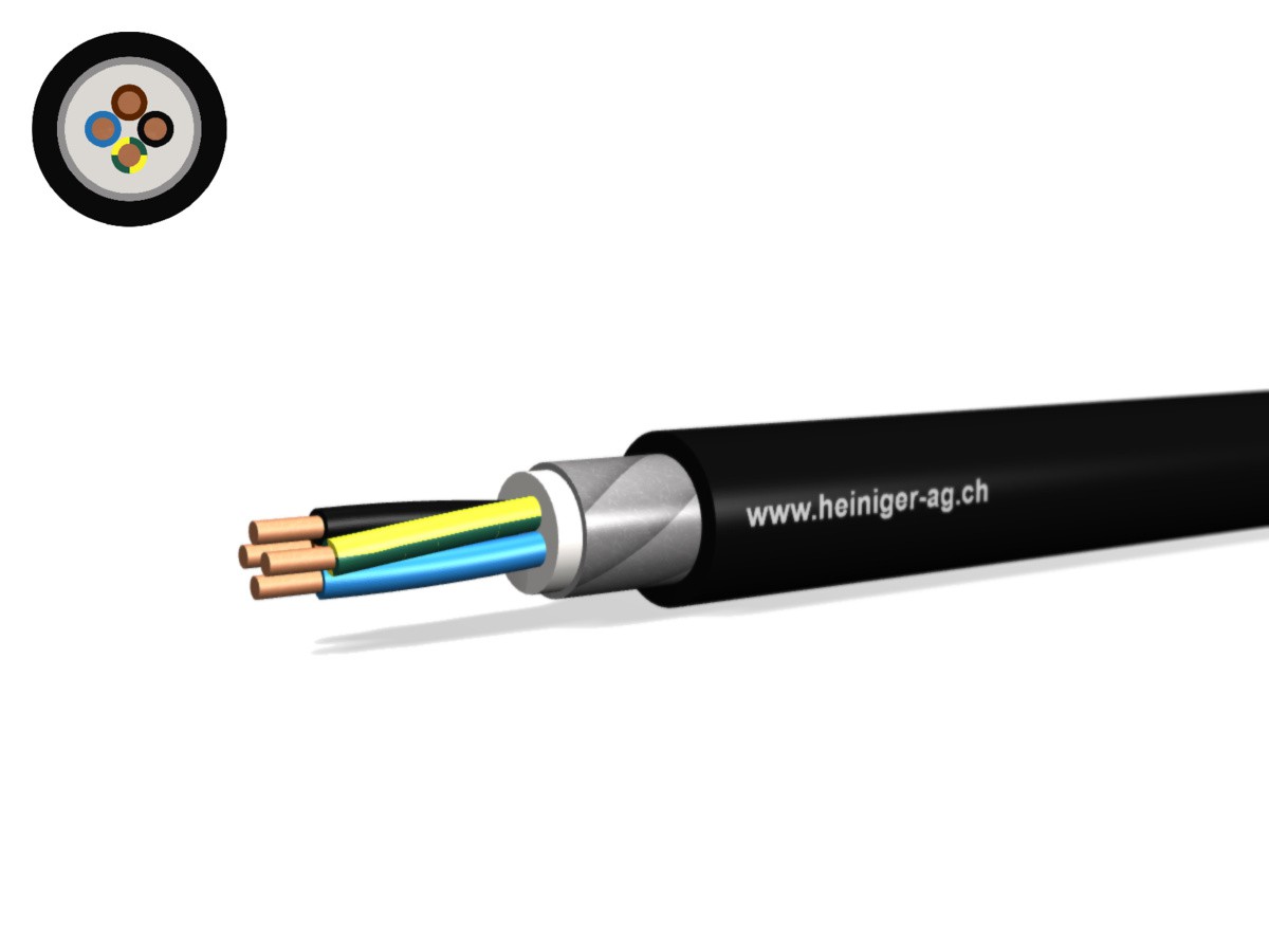 NN-CLN FE05B2 B2ca 4x1.50 LNPE sw - hal-frei armiert 90°C 0.6/1kV