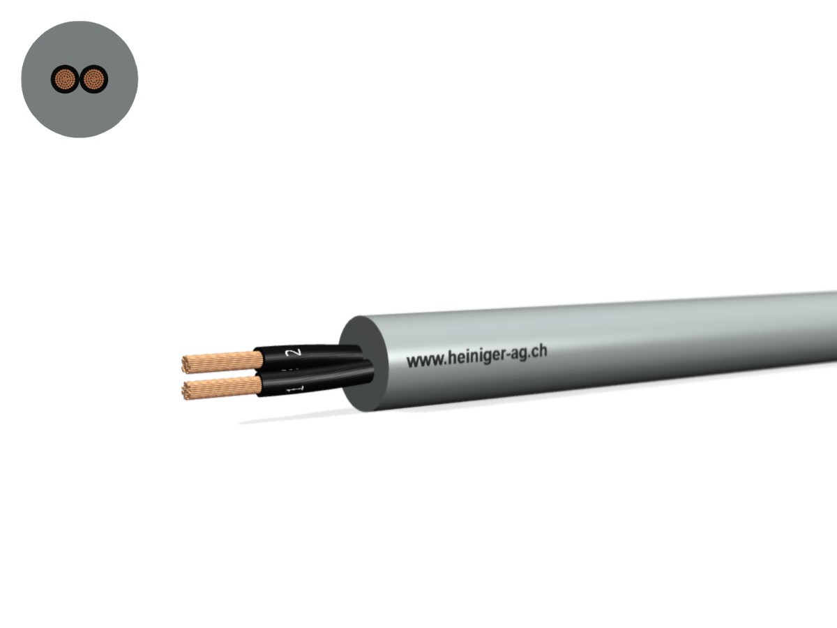 TT-flex Eca PVC 2x0.50 OZ num gr - 300/500V