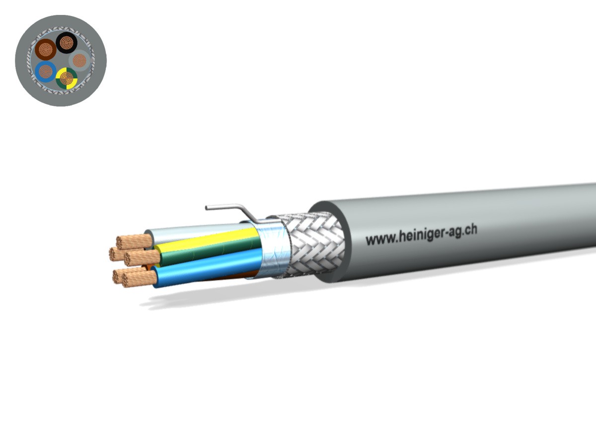 Steuerkabel Cca-flex C 5x2.50 JB gr - LiH(St)CH hal-frei 0.6/1kV EN 50399