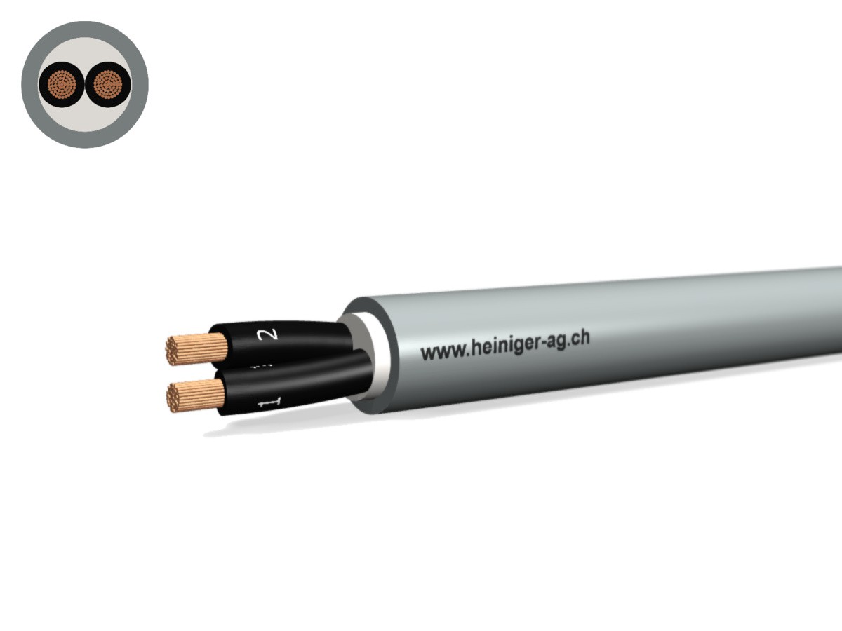Steuerkabel Cca-flex 2x4 OZ gr - LiHH hal-frei 0.6/1kV EN 50399
