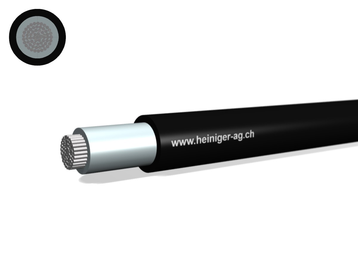 Sonder-Gummiaderleitung Eca 1x95 - NSGAFöU sw 1.8/3.0kV