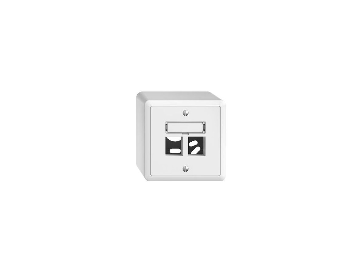 Feller Boîtier apparent EDIZIOdue, - 2 ports blanc droit p. RJ45 (KS)