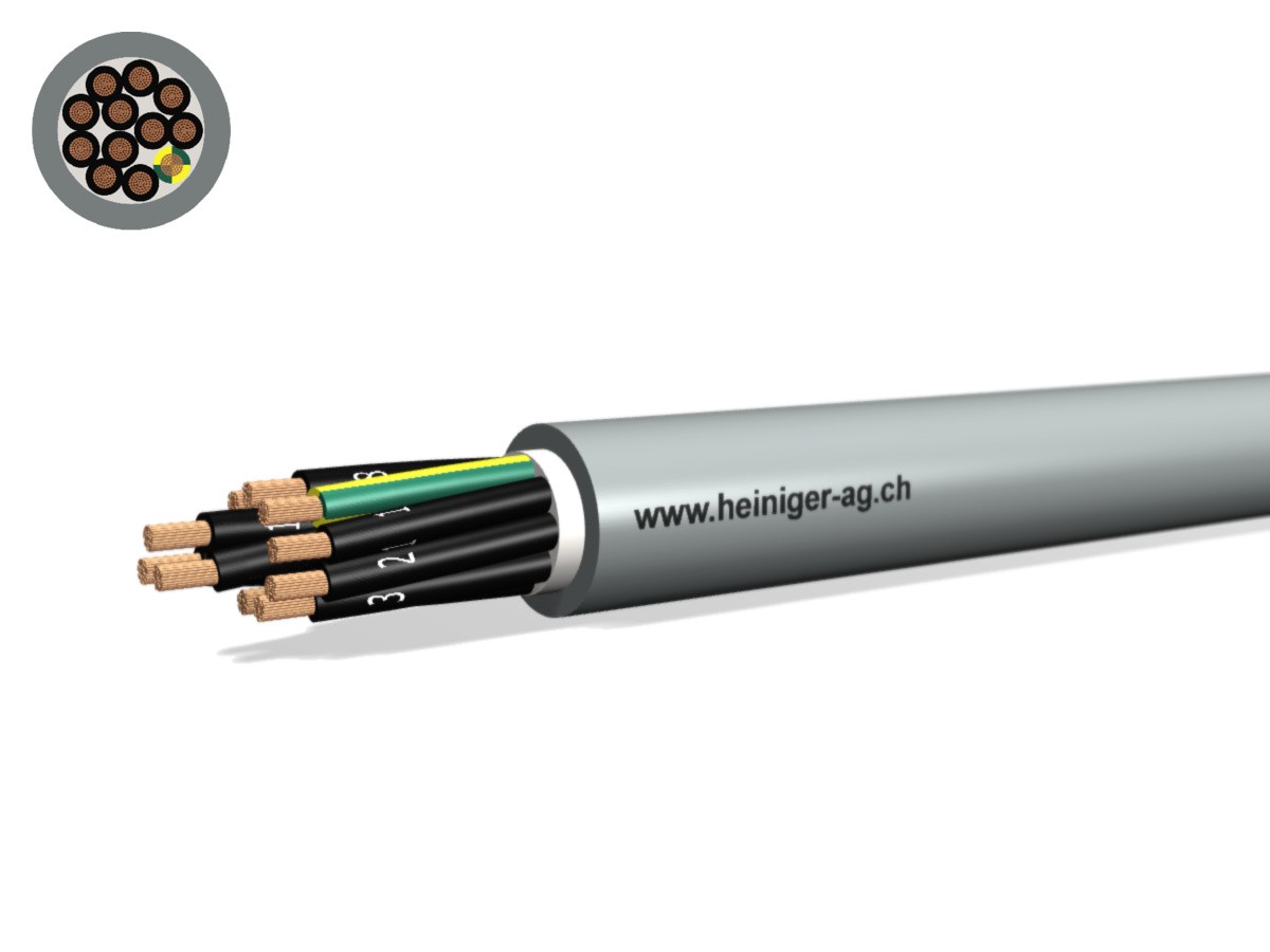 PVC-PUR Kabel 12x2.50 JZ num gr - 300/500V