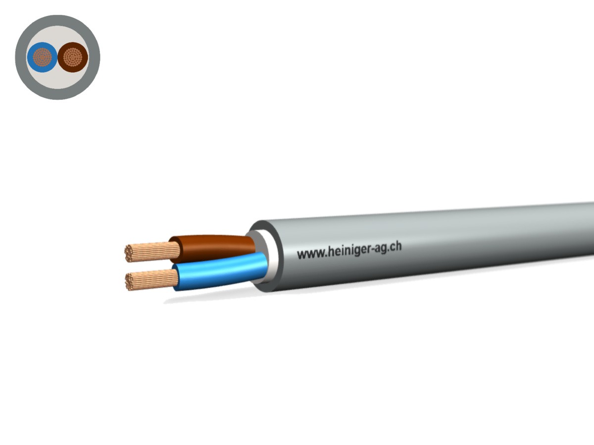 Câble commande Cca-flex 2x1.50 OB gr - LiHH san-hal 0.6/1kV EN 50399