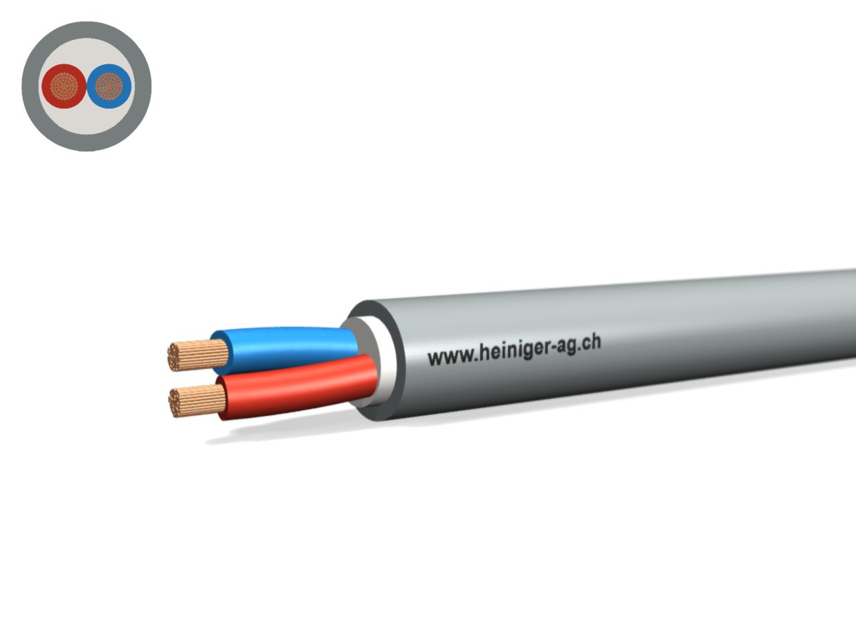 Câble Batterie Cca-flex 2x4 rt/bl gr - LiHH san-hal 0.6/1kV EN 50399