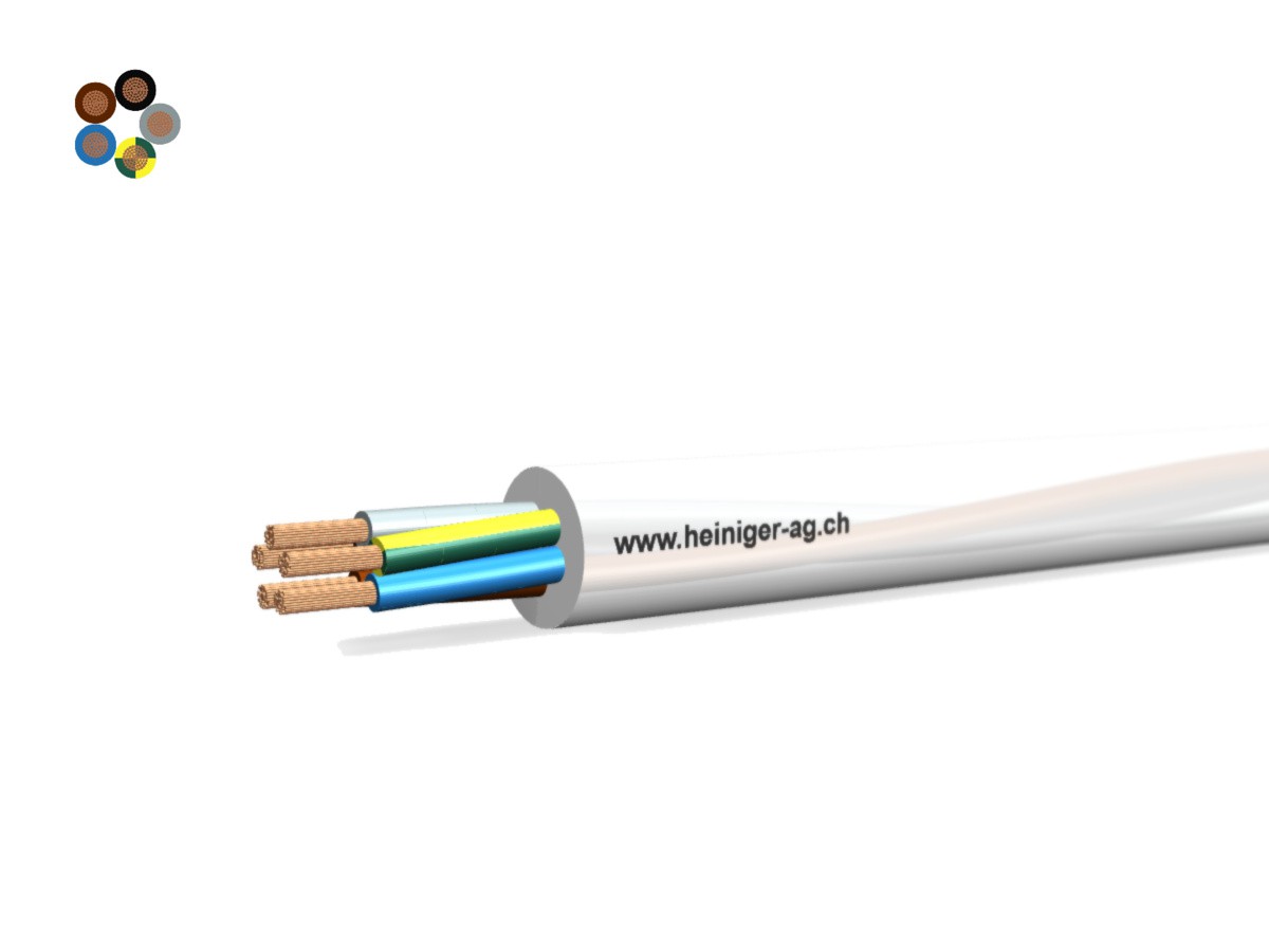 Câble d'appareils FEP/PVC 5x0.75 transp. - isolation du conducteur FEP