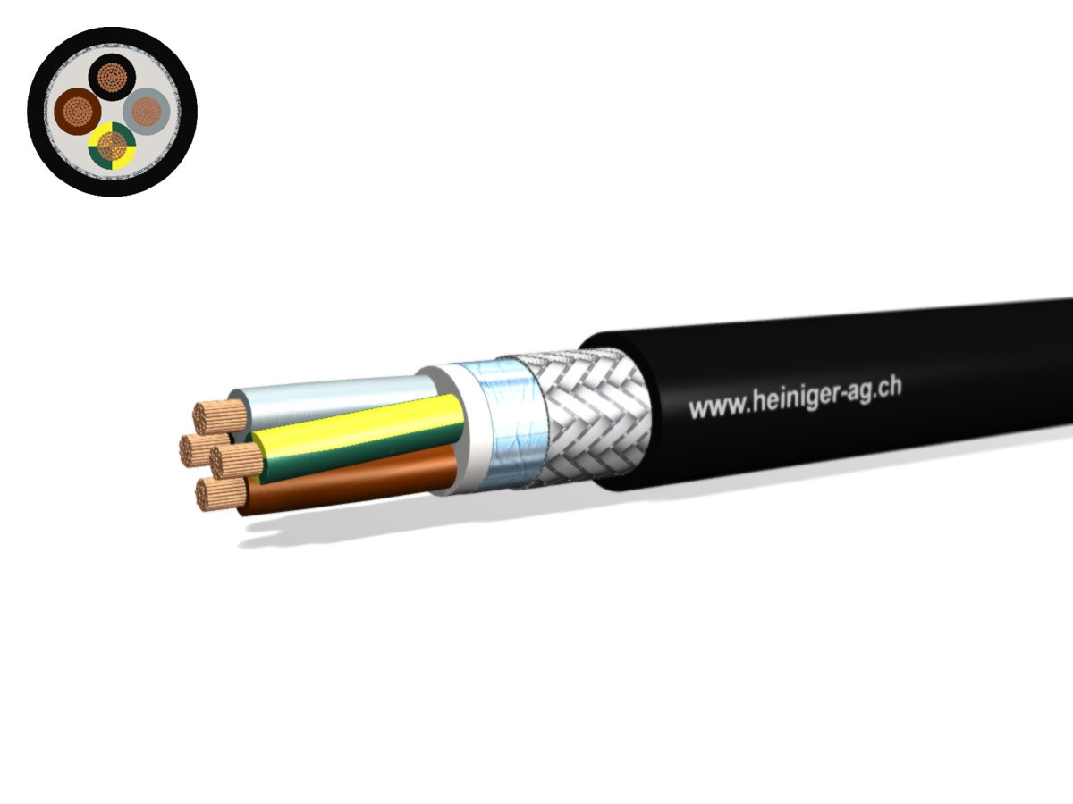 Câble de moteur san-hal flex 4x10 - LPE 2XSLCHK nr 70°C 0.6/1kV HD 308 S2