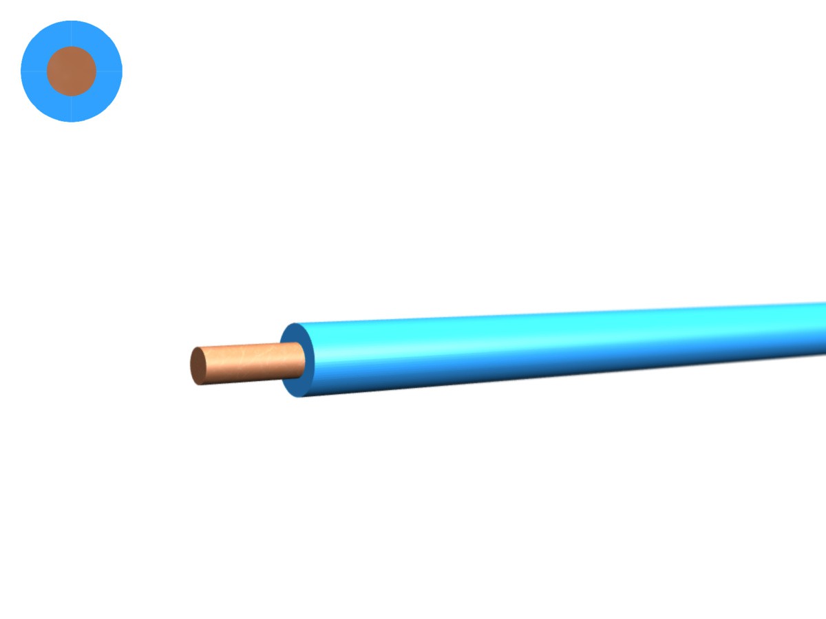 N-Draht Cca hal-frei 1.50 hellblau - 450/750V H07Z1-U