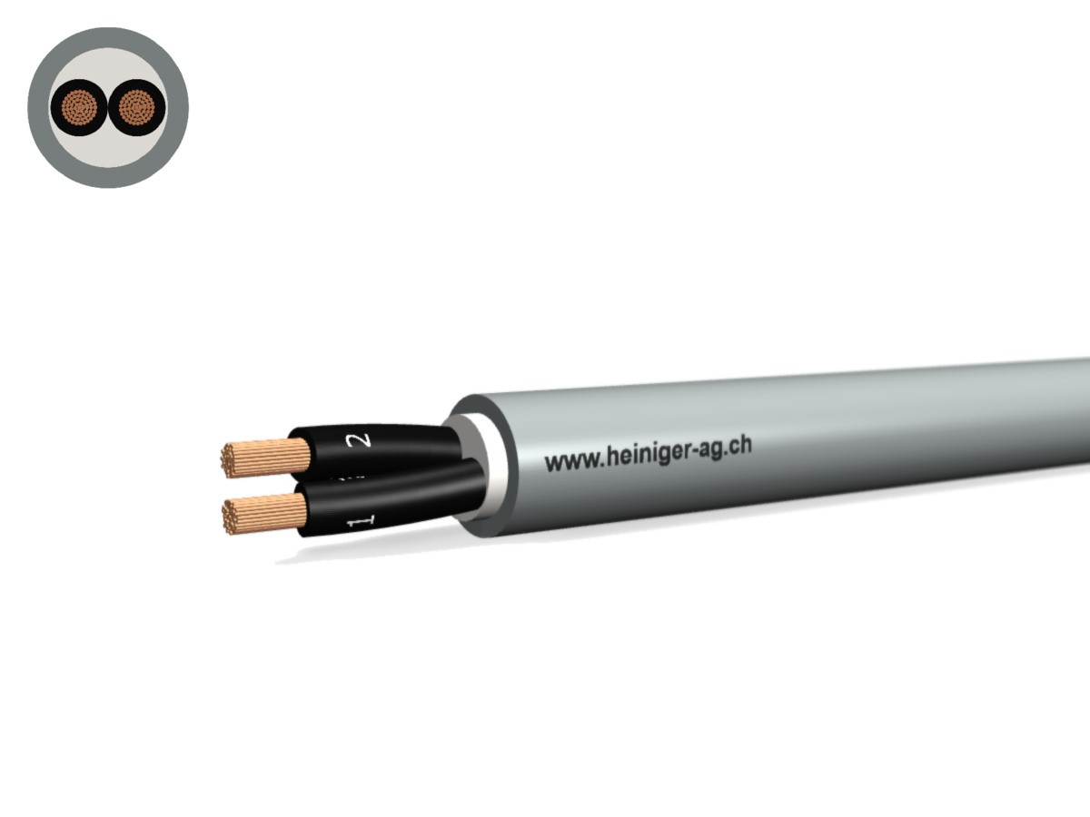 Steuerkabel Cca-flex 2x2.50 OZ gr - LiHH hal-frei 0.6/1kV EN 50399
