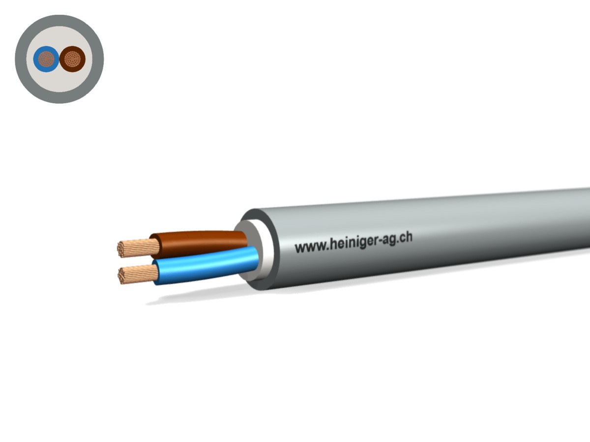 Câble commande Cca-flex 2x2.50 OB gr - LiHH san-hal 0.6/1kV EN 50399