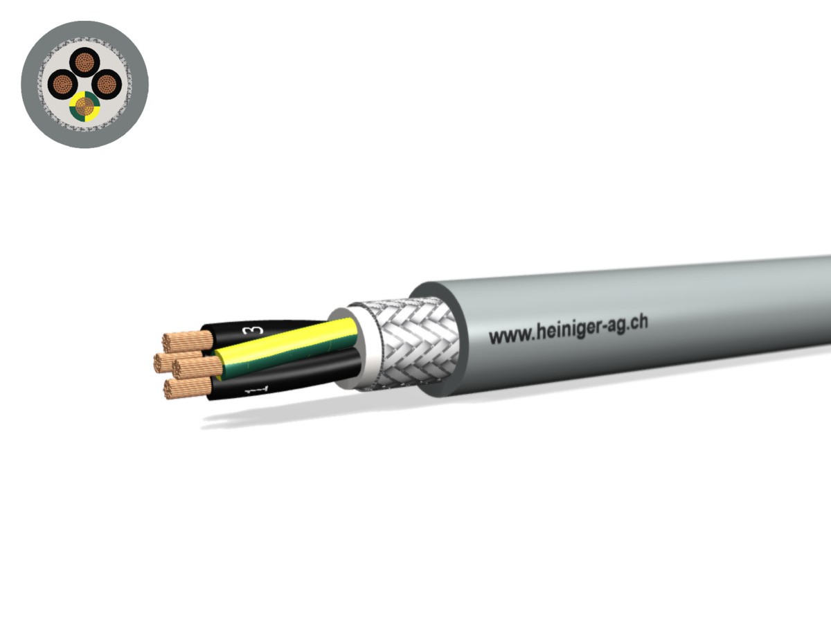 Câble PVC-PUR C 4x2.50 JZ num gr - 300/500V