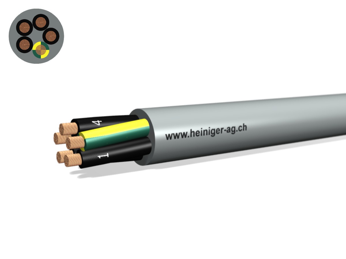 Steuerkabel halogenfrei 5x16 JZ gr - PUR UV-beständig -40°C 300/500V