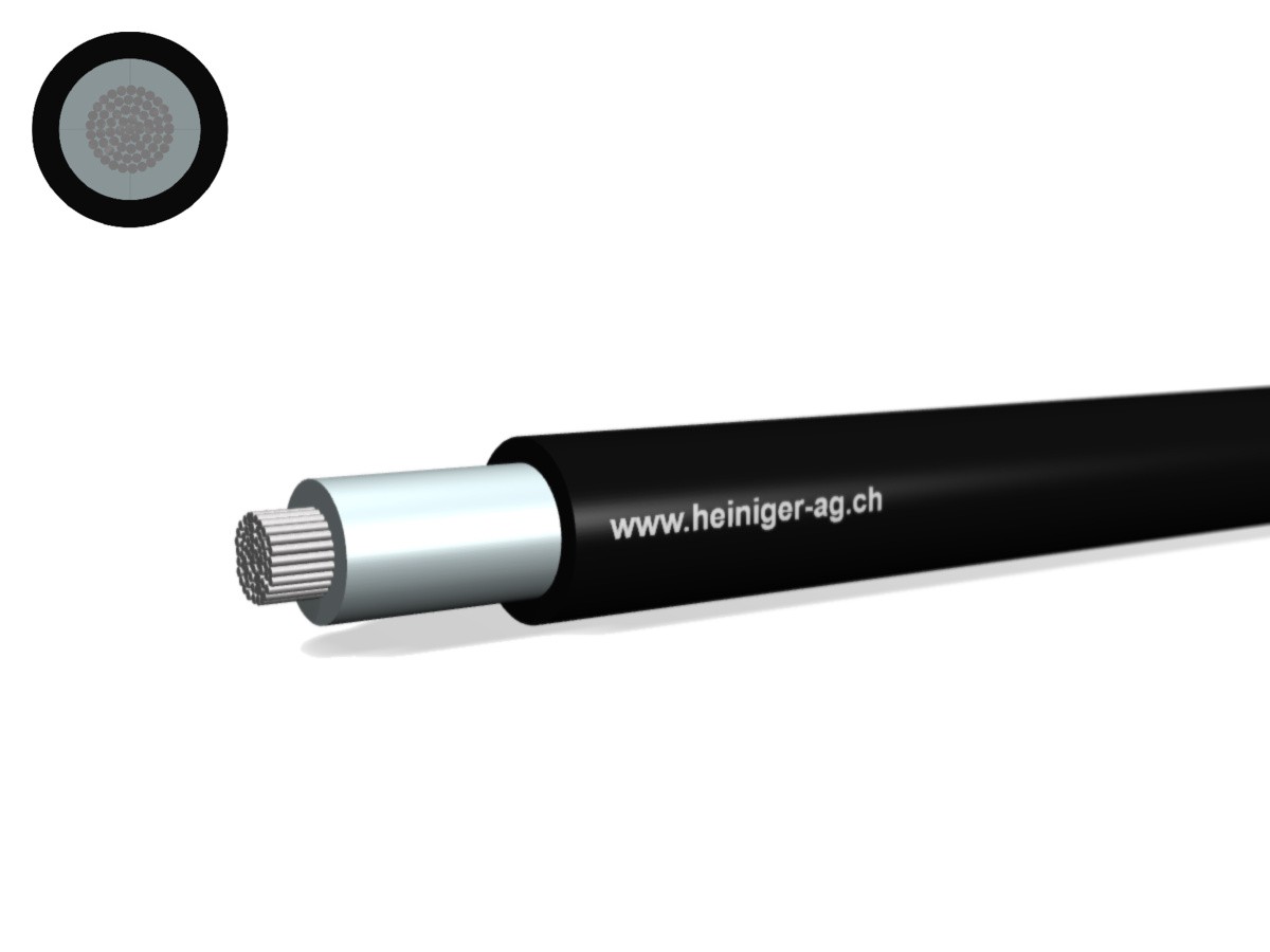 Sonder-Gummiaderleitung hal-frei 1x25 - Eca NSHXAFÖ sw 80°C 1.8/3kV