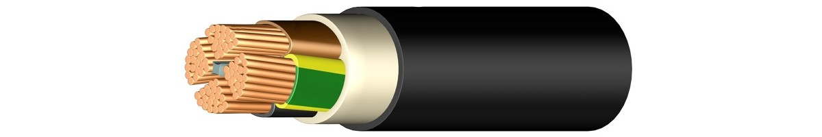 Erdkabel NYY-J Eca 4x16 sw - 0.6/1kV