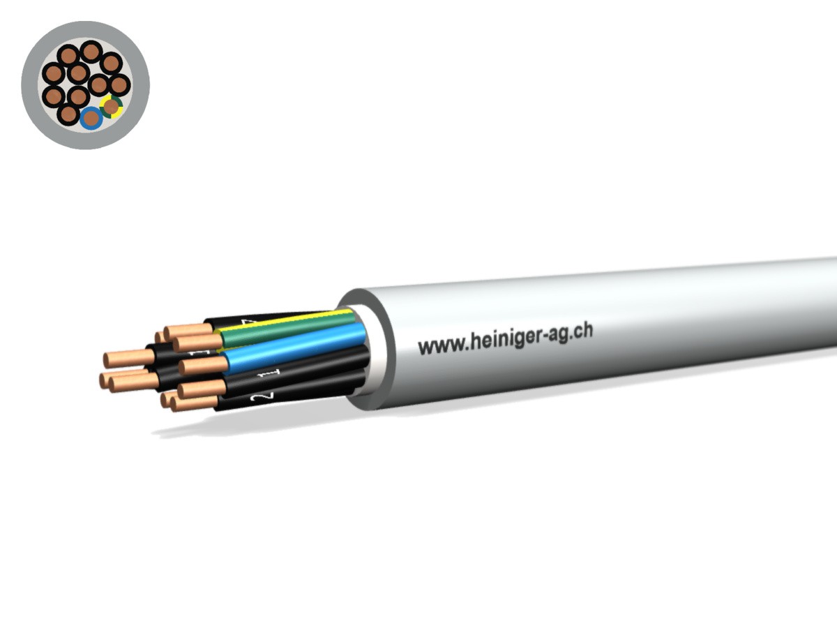 FE0D Kabel Dca hal-frei 12x1.50 LNPE - flammwidrig hgr 0.6/1kV