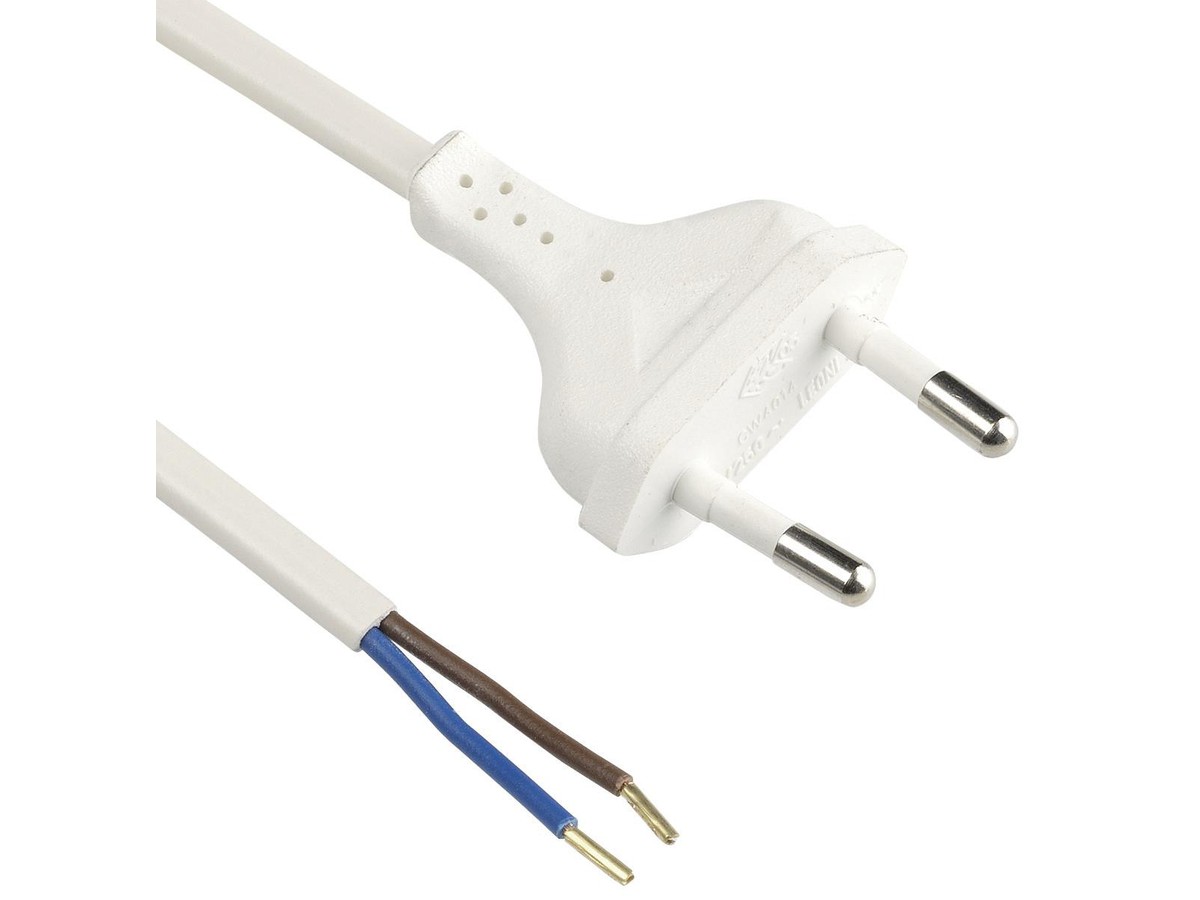 NL Tdlf 2x0.75 ws 2m 26/30/Kli - Netzzuleitung