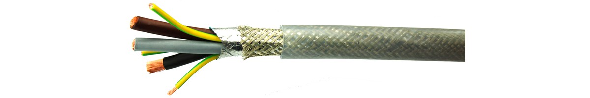 Motorenkabel PVC C EMV 3x6+3x1.00 LPE - transparent 2YSLCY-J flammwidrig