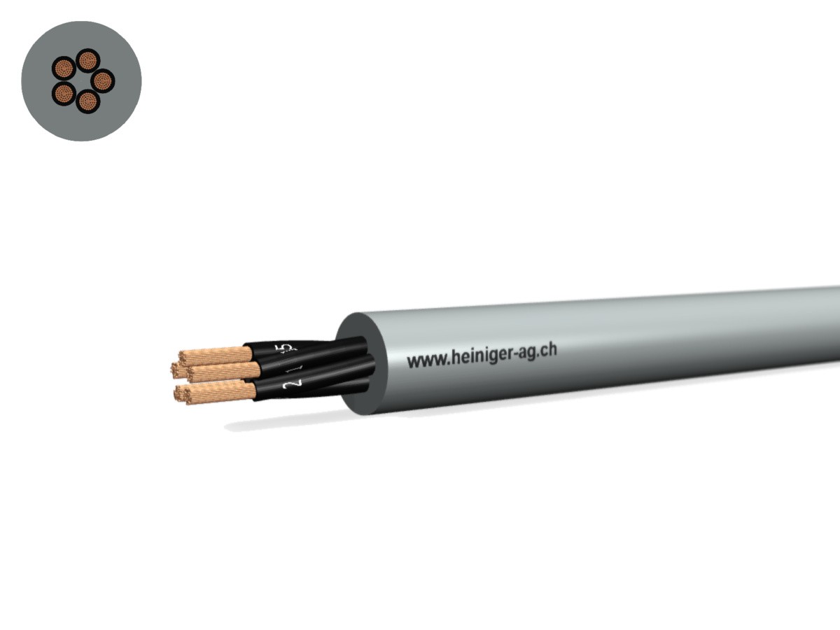 TT-flex Eca PVC 5x0.50 OZ num 1-5 gr - 300/500V