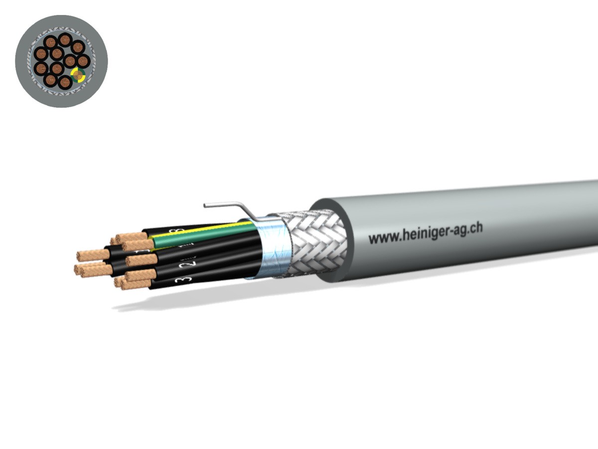 Câble commande Cca-flex C 12x1.50 JZ gr - LiH(St)CH san-hal 0.6/1kV EN 50399