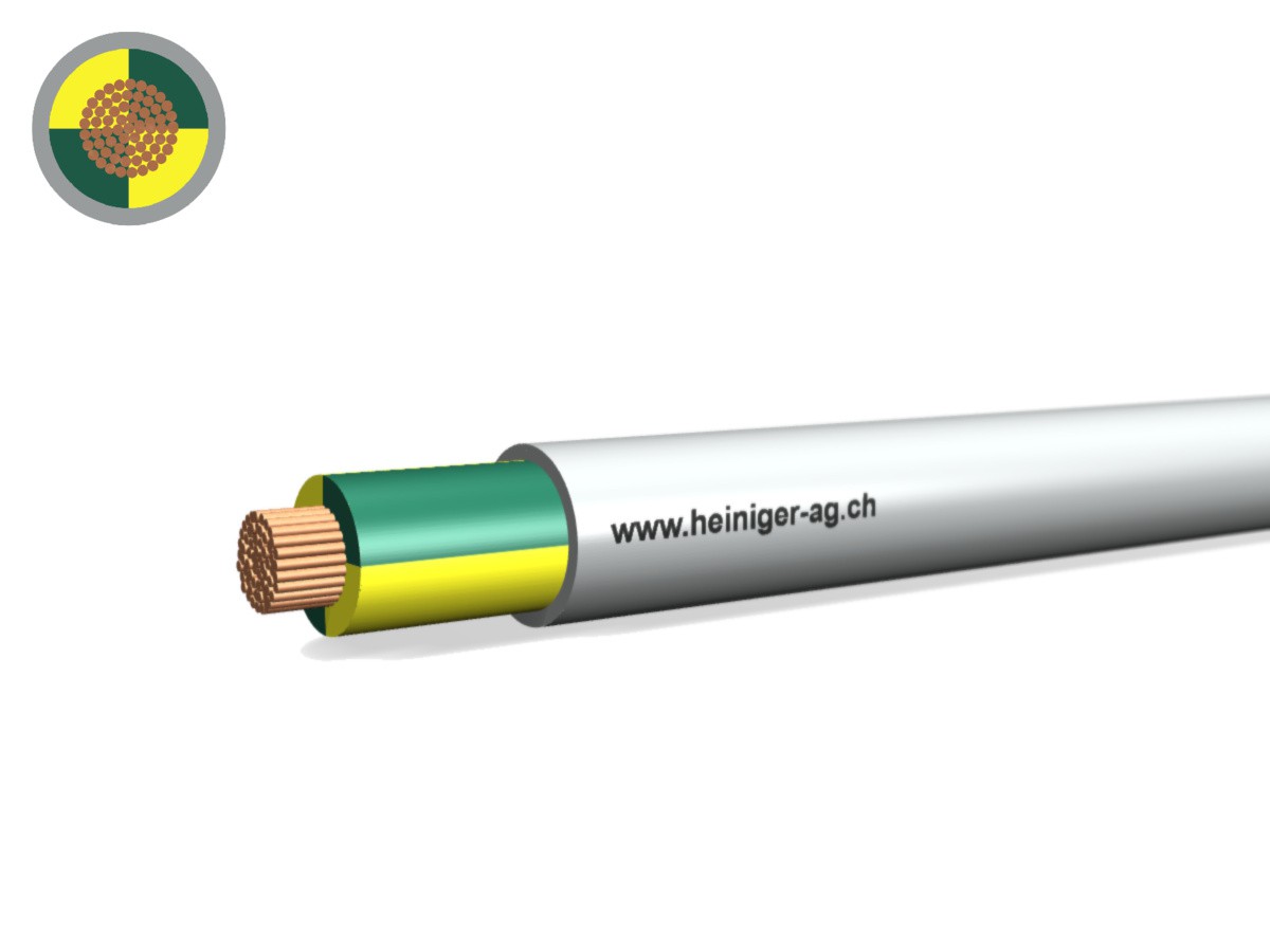 FE0D Kabel Dca hal-frei 1x25 PE=ge-gn - flammwidrig hgr 0.6/1kV